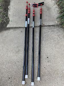 ZIPWALL ZP4 4PK Zip Poles 10 FOOT SPRING LOADED DUST BARRIERS