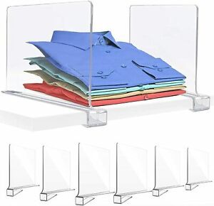 altobravo Clear Acrylic Shelf Divider, Closet Separators Wood...