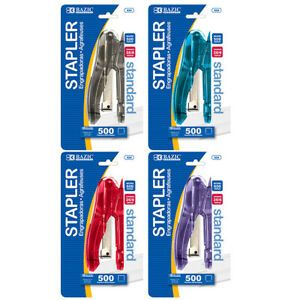 BAZIC Transparent Standard (26/6) Stapler w/ 500 Ct. Staples