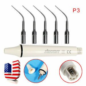 Dental Piezo Ultrasonic Scaler Handpiece Fit Cavitron EMS 5*Scaler Perio Tips P3