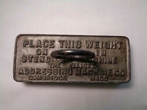 Vintage Machine Stencil  Weight