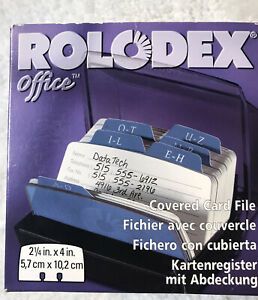 Rolodex Office Covered Card File Holder 2.25x4 Address Phone Number New Open Box