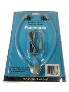 NOS Vintage Panasonic Transcriber Headset RP-EP110 Gray 1/8” Mono Jack READ