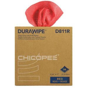 DURAWIPE D811R Durawipe 800 Wiper,Pop-Up,Red,PK6