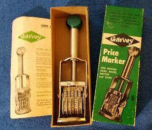 VINTAGE Garvey Price Marker &gt; Model S-185 5 Band in Box with Instructions