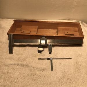 STARRETT NO 454 12&#034; VERNIER HEIGHT GAGE  IN CASE. Vintage Drafting. FREE SHIPPIN