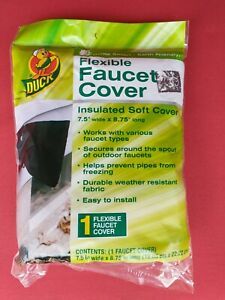 Duck Flexible Slip-On Insulated Black Outdoor Faucet Cover Freeze Protection NEW