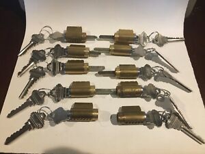 Lot of 10 Schlage Lock Cylinders with keys for Locksport or Parts
