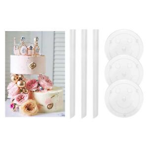 Multi-Layer Cake Support Set Clear White Piling for Tier Cake Stacking