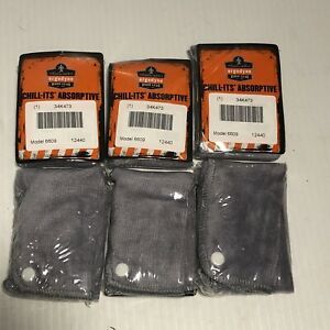 Box Of 6 Ergodyne Chill-Its 6609 Terry Sweatband For Hard Hats