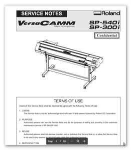 Roland SP300i SP540i service manual