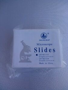 Microscope Slides CAT.NO.7103 Single Concave 50 pcs by Sailing Boat