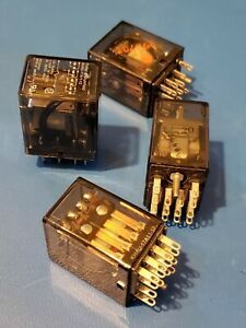 (Lot of 4) TE Connectivity Potter &amp; Brumfield KHAU-17A11-12 4PDT 3 Amp Relay