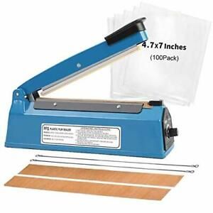 8 inch Impulse Heat Sealer Manual Bags Sealer Heat Sealing Machine for