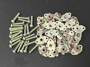 25 Pairs of Nuts &amp; Bolts 8-32 DOMED HEAD FLAT SLOT PLATE NUT AIRCRAFT USA
