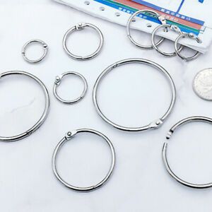 20pcs Loose-leaf Ring Keychain Office Loose-leaf Book Binding Supplie Metal C VV