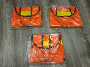 Lot Of 3 Orange Safety Vests