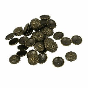 Flower Carve Notice Board Pushpins Thumb Tacks Bronze Tone 15mm Dia 50 Pcs