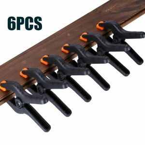 6pcs 3inch A type Plastic Nylon Adjustable Clamps Woodworking Wood Tools Spring