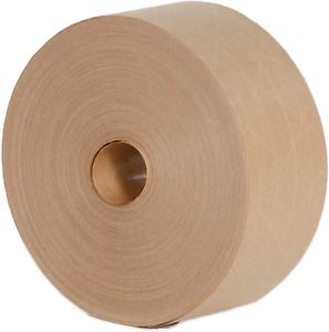 PackageZoom 8 Rolls Reinforced Gummed Kraft Paper Tape, 2.75 Inches x 375 Feet