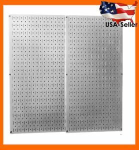 Pegboard Wall Mount Panel Board Steel Metal Garage Storage Organizer Hanger Tool