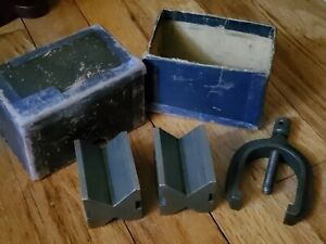 LOT of 2 VINTAGE MACHINIST MILLING BLOCKS BROWNE SHARPE 749