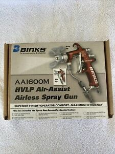 binks aa1600m hvlp air-assist airless spray gun