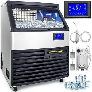 Commercial ice Machine ice maker 265LBS 24Hrs with 77LBS Bin Stainless Steel ETL