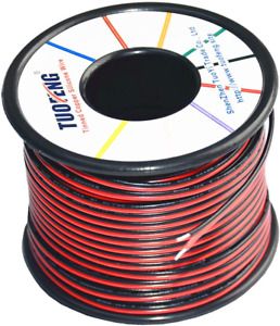 TUOFENG 22awg Electrical Wire 100 ft 22 Gauge Led Wire 2 Pin Extension Cable Wir