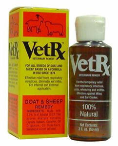 Vet Rx Sheep Goat  2oz Veterinary Remedy Colds Cough Sneeze Pneumonia Natural