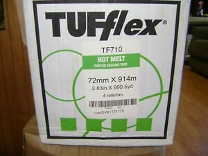 4 ROLLS TAN 2.83 in X 999 Yd TUFFLEX TF710 HOT MELT CARTON SEALING TAPES