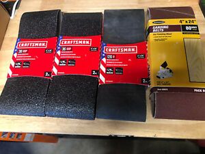 Craftsman Sanding Belts 4” x 24” 36 120 Grit MORE