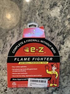 E-Z Drywall Fire Tape: Mudless Flame Fighter Firewall for Walls/Ceilings 250-ft.