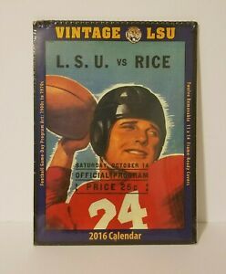 Vintage LSU Tigers® 2016 College Football Calendar, New, Sealed