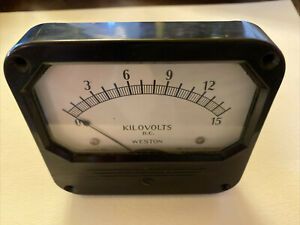 Vintage Weston D.C. Kilovolt Panel Meter 