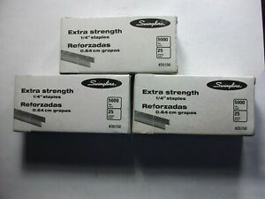 ESTATE 3 BOXES OF SWINGLINE STAPLES FITS STAPLERS #01504 &amp; #06155 15000 STAPLES