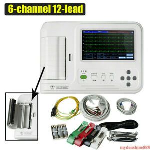 7&#034; Digital Touch 6 Channel ECG EKG Machine Electrocardiograph +Printer Software