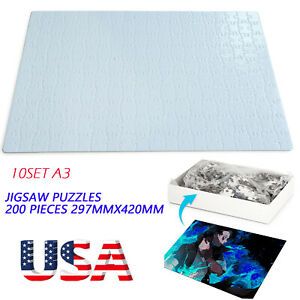 US Stock - 10set A3 Sublimation Blanks Jigsaw Puzzles 200 Pieces 297mmx420mm