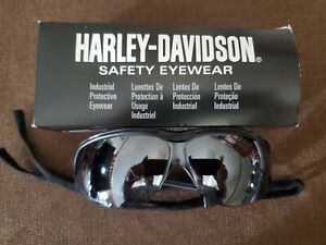 2008 Harley Davidson Biker HD402GR Safety Glasses Black frame with holder strap