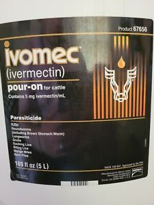 Ivomec Pour-On For Beef &amp; Dairy Cattle 169 fl oz 5 L x1 Bottle NEW