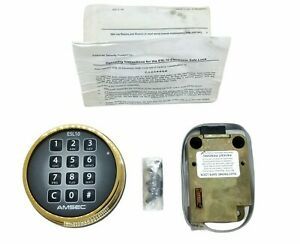 AMSEC ESL10XL Deadbolt Lock w/ Polished Brass Keypad - Missing Relocker Plate