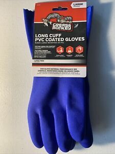 Grease Monkey Long Cuff PVC Coated Gloves - Large - New