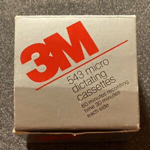 3M   543   60 Minutes Micro Dictating Cassette Tapes - Box of 5 - Open Box