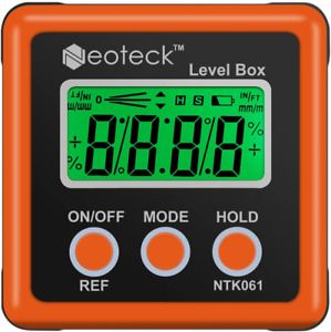 Neoteck Digital Angle Finder Backlight LCD Digital Angle Gauge Protractor