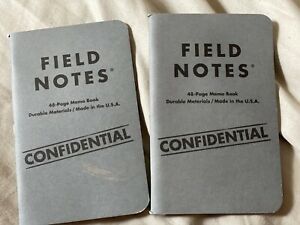 Field Notes; Classified Confidential, Loot Crate exclusive Two Memo Books.