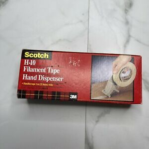 Vintage Scotch Filament Tape Hand Dispenser H-10 New 1 Inch Tape