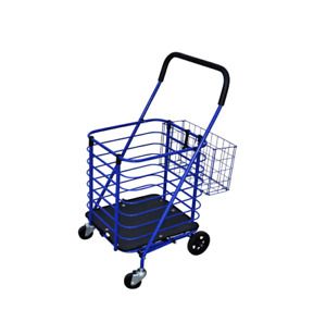 Grocery Shopping Laundry Cart Portable Utility Heavy Duty with Accessory Basket