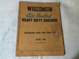 WISCONSIN AIR COOLED HEAVY DUTY ENGINES AEN Parts &amp; Instructions ISSUE MM-254-A
