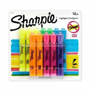 Sharpie Tank Highlighters Assorted Fluorescent Colors | Chisel Tip Highlighte...