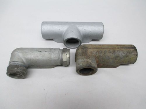 LOT 3 CROUSE HINDS ASSORTED LL47 397 T47 1-1/4IN CONDULET CONDUIT D296286